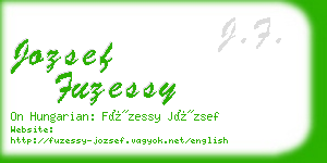 jozsef fuzessy business card